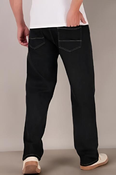 Men's Loose Fit Mid Rise Jeans