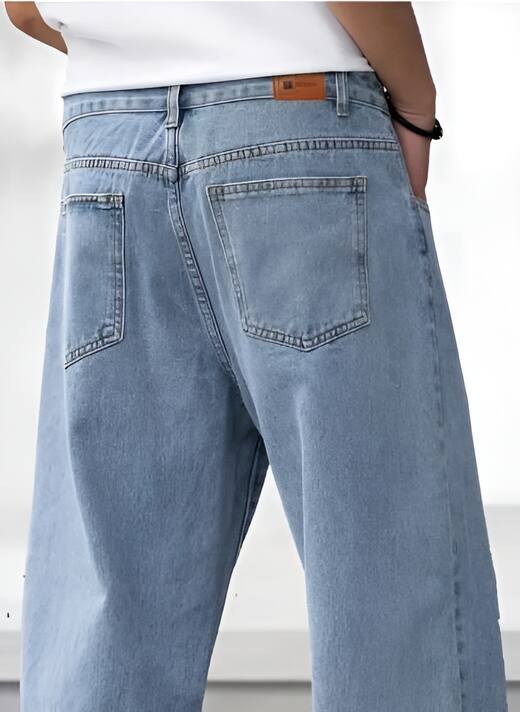 Men's Loose Fit Mid Rise Jeans