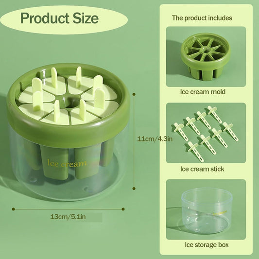 DIY 8 Pieces Ice Pop Mould
