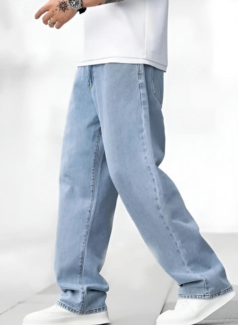 Men's Loose Fit Mid Rise Jeans